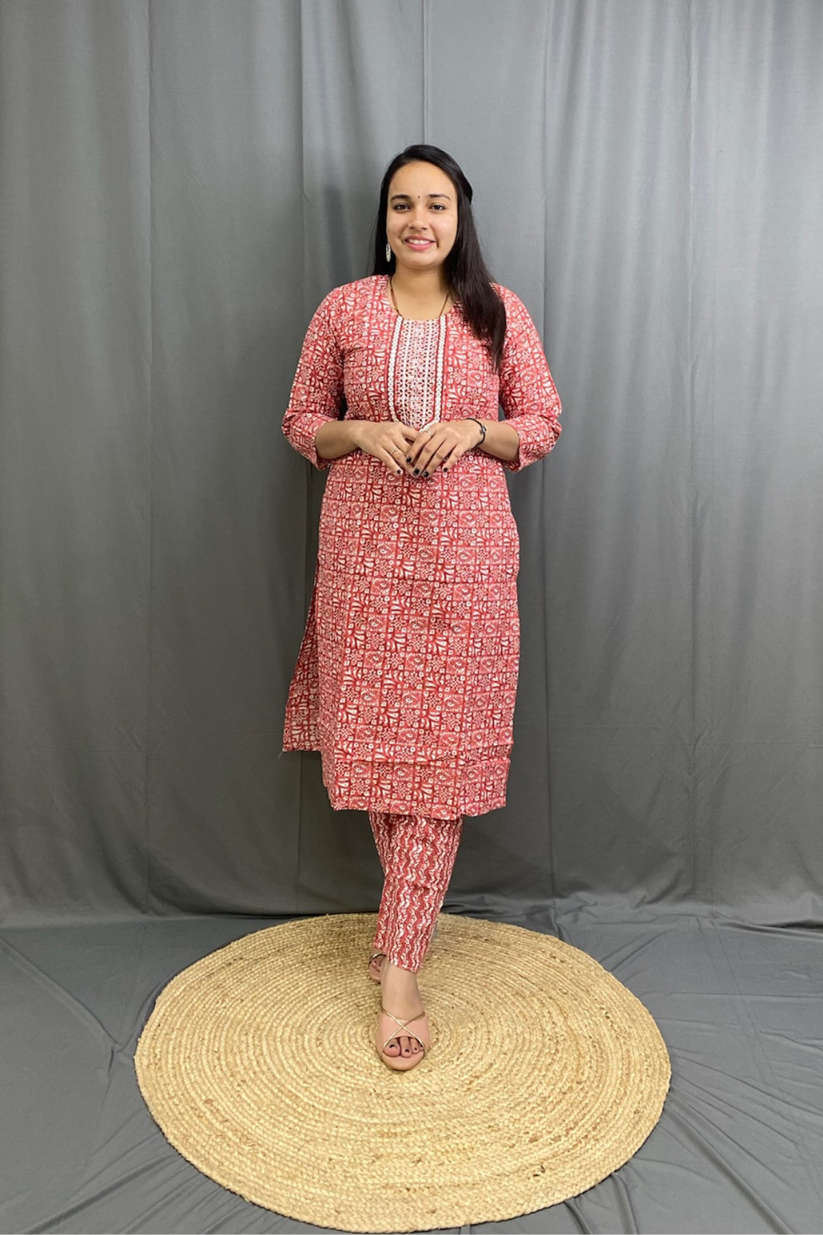 Pocket-Friendly Casual Wear Cotton Printed Kurti Pant Dupatta Set